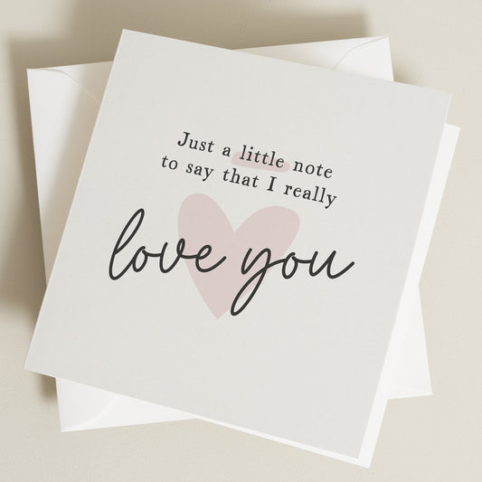 I Really Love You Valentines Day Card, Husband Valentines Card, Valentines Day Card For Wife, I Love You Card For Her, Girlfriend