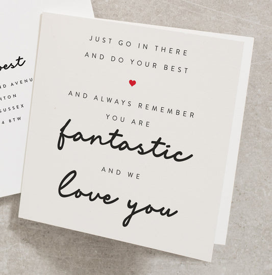 Best of Luck On Your Interview Card, Do The Best You Can Do Card, Sentimental Good Luck Card, Encouragement Card GL012