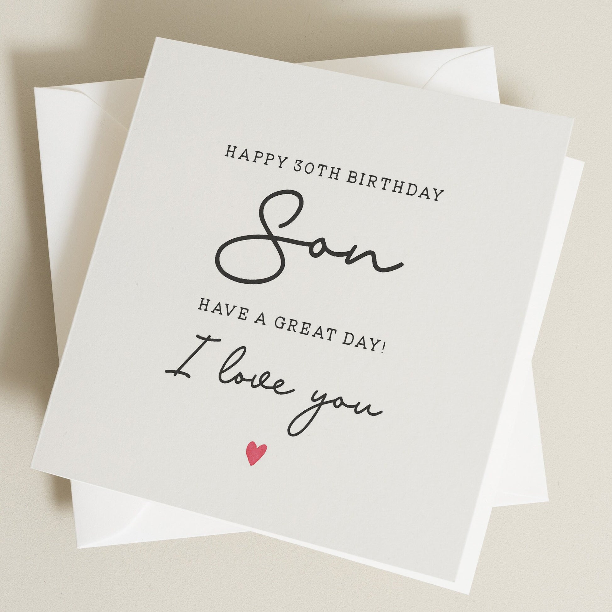 Son 30th Birthday Card, Simple 30th Card, Thirtieth Birthday Card To Son, 30th Birthday Card For Son, 30th Birthday Gift For Him, Thirtieth