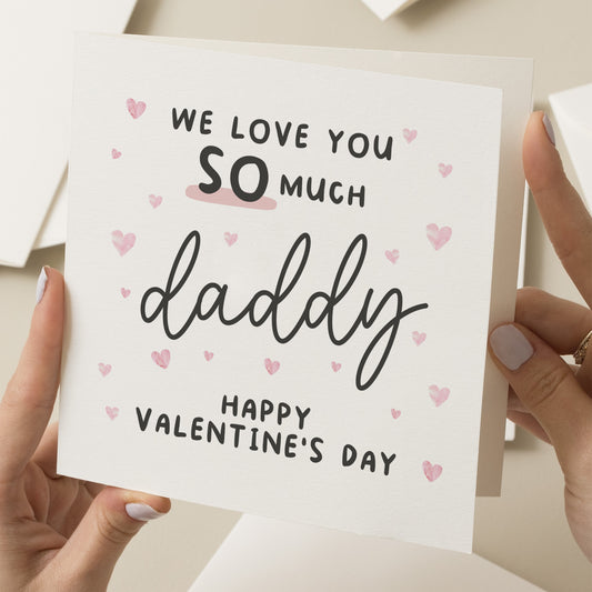 Happy Valentines Day Daddy, Valentines Card For Daddy, Baby First Valentines Day Card To Daddy, Newborn To Daddy, Dad Valentine Card