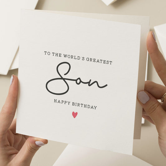 Birthday Card For Son, Birthday Gift To Son, World's Greatest Son Birthday Card, Boy Birthday Gift, Birthday Boy, For Him, Best Son Card