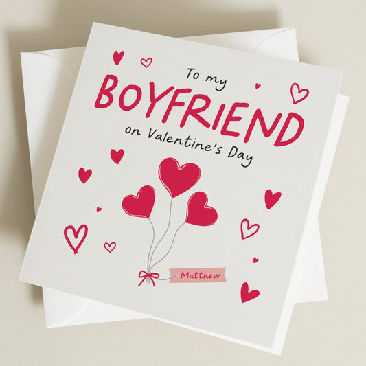 Boyfriend Valentines Day Card, To My Boyfriend Valentines Day Card, Girlfriend Valentines Day Card, Valentine's Card For Him Or Her