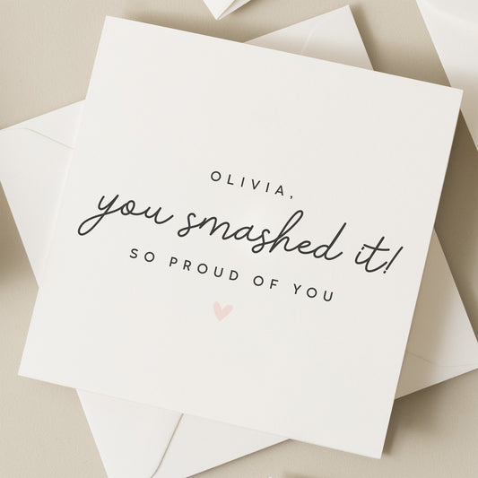 Personalised Graduation Card, You've Smashed It Card, Proud Of You Card, Graduation Card, Congratulations Gift, Well Done Card, New Job