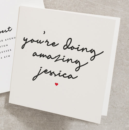 You're Doing Amazing Card, Personalised Good Luck Card, Keep Going Card, So Proud of You Card, You've Got This Good Luck Card GL035