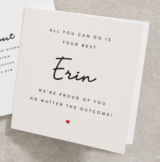 Good Luck In Your Exams Card, Personalised Best of Luck Exams Card, You've Got This Good Luck Card, So Proud of You Good Luck Card EC025