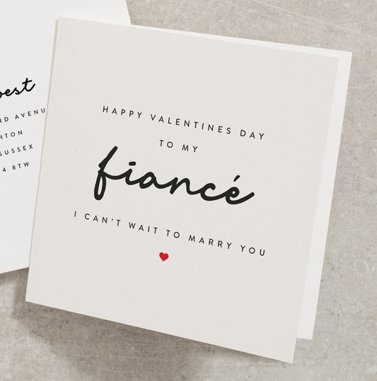 Fiancé Valentines Day Card for Him, Can't to Marry You Valentines Day Card for Her, Fiancé Valentines Day Card for Husband to Be VC031