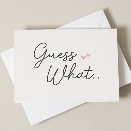 Guess What Pregnancy Announcement Card, Baby Card, New Baby Card, Baby Announcement, You're Going To Be A Daddy, Auntie, Grandma, Grandad