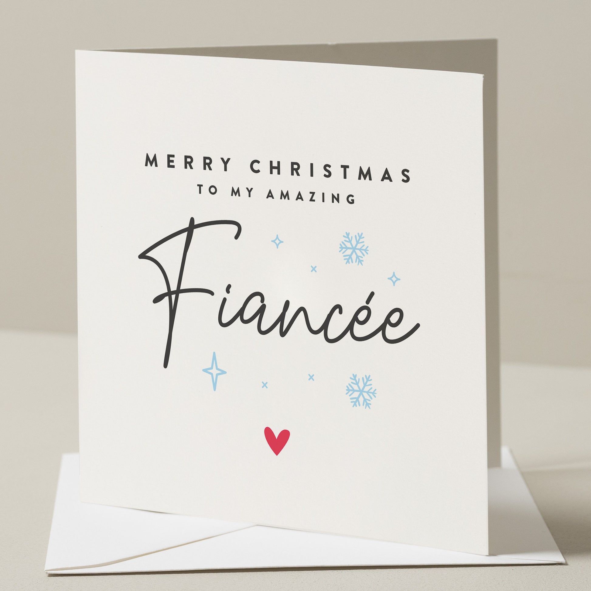 Fiancée Christmas Card, Christmas Fiancée Card, Christmas Card for Future Wife / Husband, For Her Christmas Card, Fiancé At Christmas