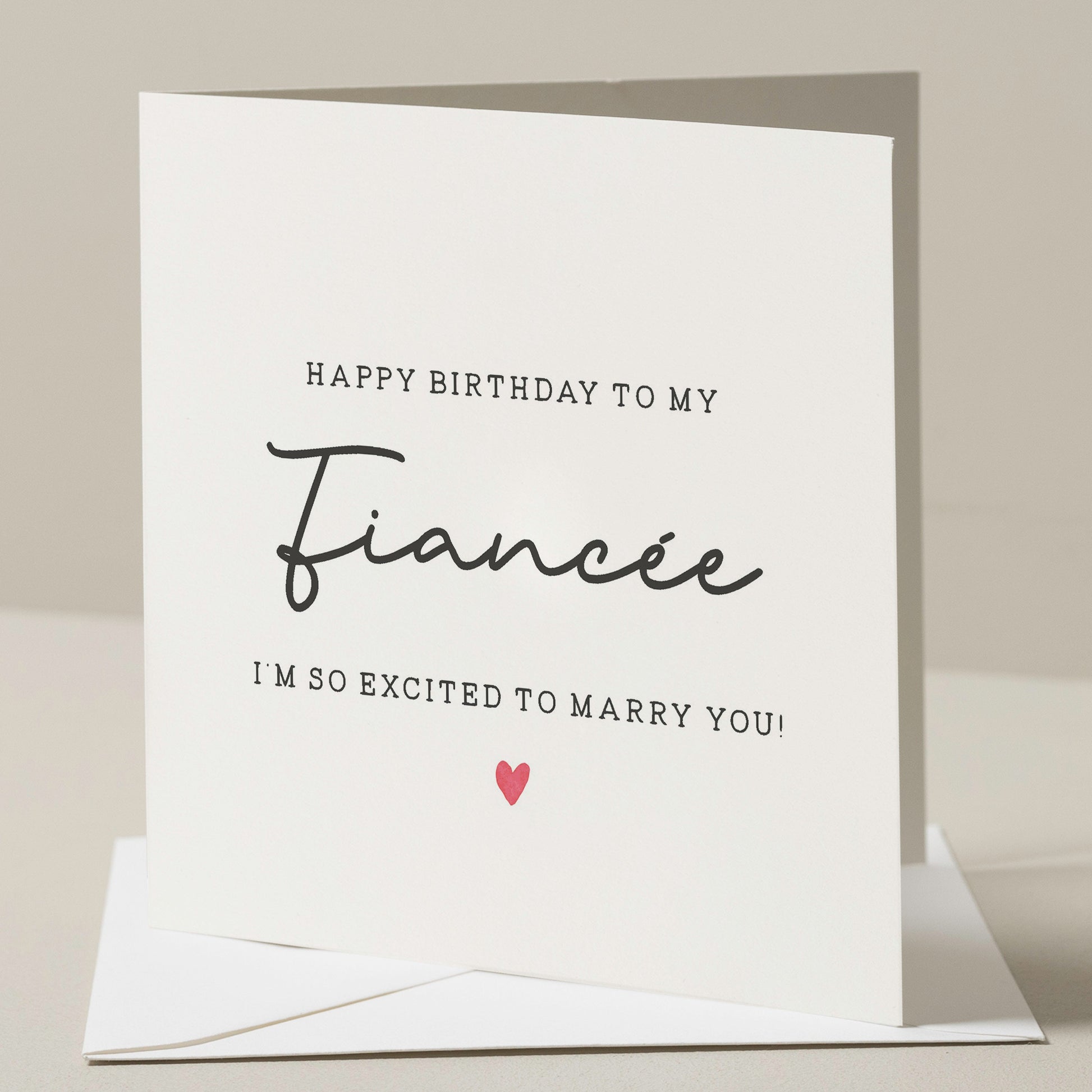 Fiancée Birthday Card, Birthday Card For Fiancee, Partner Birthday Card, Happy Birthday Fiancee Card, Romantic Card For Her, Future Wife