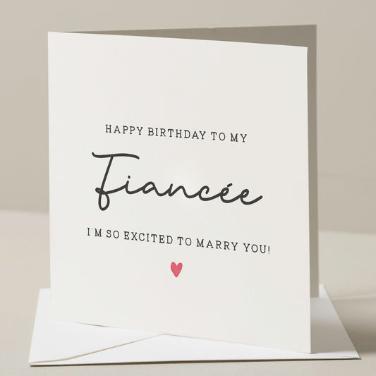 Fiancée Birthday Card, Birthday Card For Fiancee, Partner Birthday Card, Happy Birthday Fiancee Card, Romantic Card For Her, Future Wife