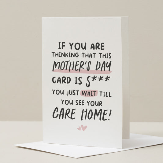 Funny Mothers Day Card, For Mum On Mother's Day Card, Joke Mothers Day Card For Mum, Card For Mothers Day, Funny Mum Card, Birthday