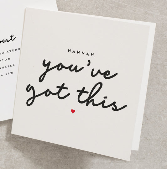 You've Got This Card, Good Luck On Your Job Interview Card, Best of Luck In Your Exam Card, New Job Good Luck Card, You Got This Card GL013