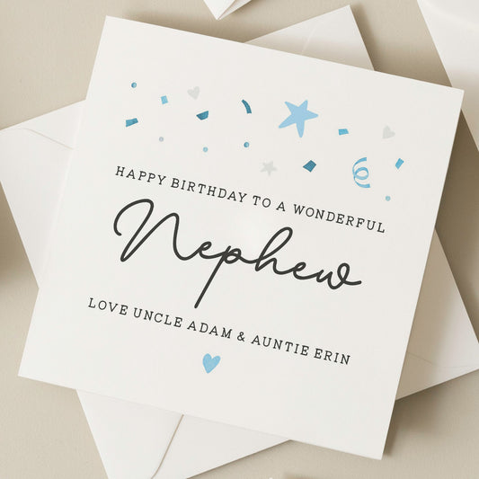 Personalised Birthday Card For Nephew, Nephew Birthday Card, Personalised Birthday Card For Him, Birthday Gift For Him, Birthday Boy