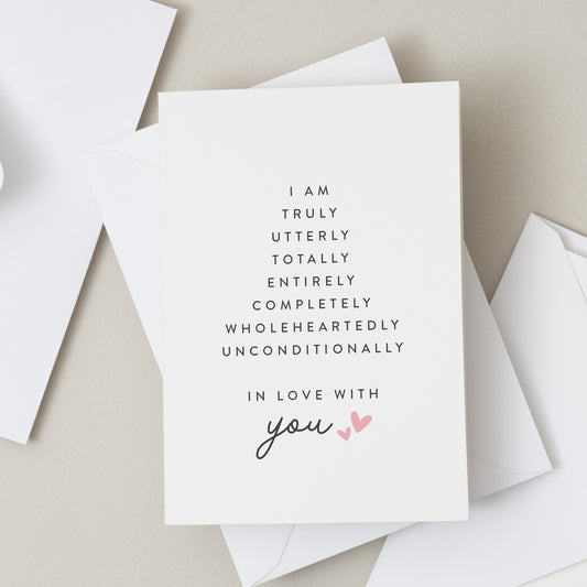 Boyfriend Birthday Card , I Love You Valentine's Card For Husband, Anniversary Card For Him, Poem Birthday Card for Partner or Wife