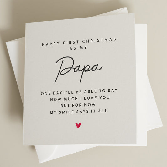 Personalised Dad Christmas Card, First Christmas As My Dad, Dad's First Christmas, Newborn Christmas Card, Christmas Card, Dad 1st Christmas