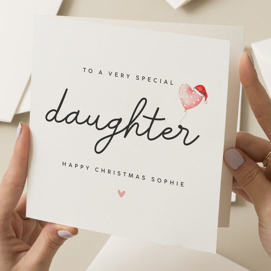 Custom Christmas Card To Daughter, Special Daughter Christmas Card, Christmas Card For Daughter, Xmas Gift For Daughter