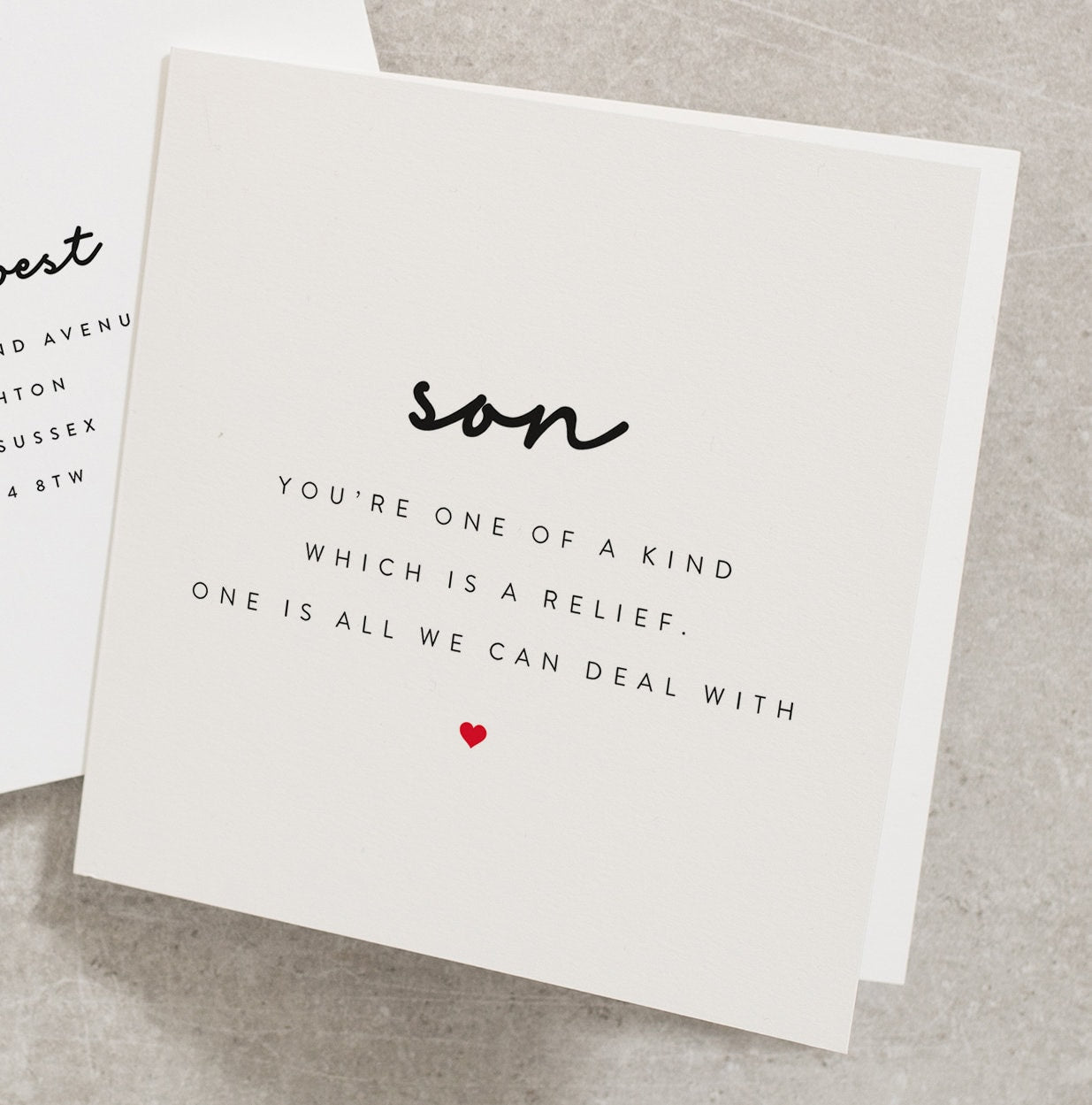 Son Birthday Card Funny, Card for Adult Son, Son's Birthday Card, Birthday Card for Son, Special Son, Funny Son Card, Jokey Son Card BC118