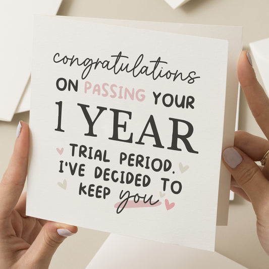 Funny Valentine's Day Card Man, 1 Year Valentine's Card For Boyfriend, Anniversary Card For Him, 1 Year Anniversary To Husband, Wife