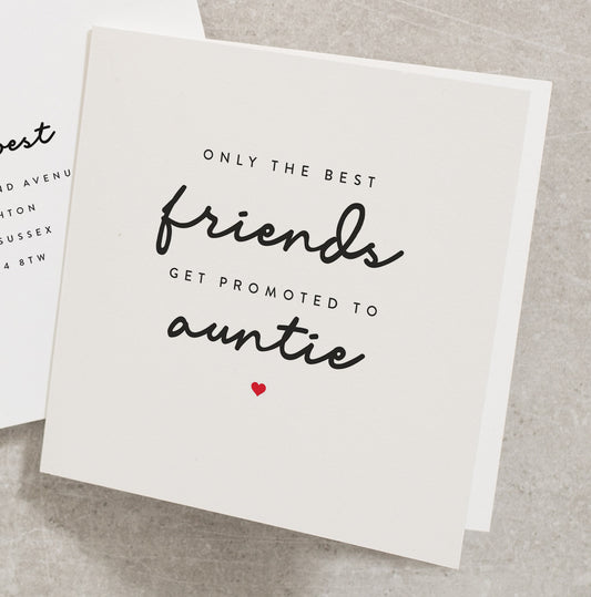 I'm Having A Baby Pregnancy Card, Surprise Pregnancy Announcement Card, Best Friends Get Promoted To Auntie Pregnancy Cards PG021