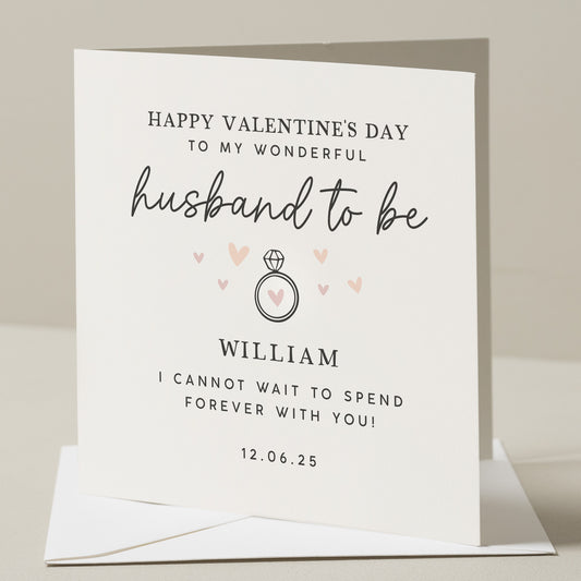 Fiancé Valentines Day Card, Engaged Valentines Day Card, Valentines Day Gift Fiancé, Valentine's Card For Him, Fiancé Valentine's Day