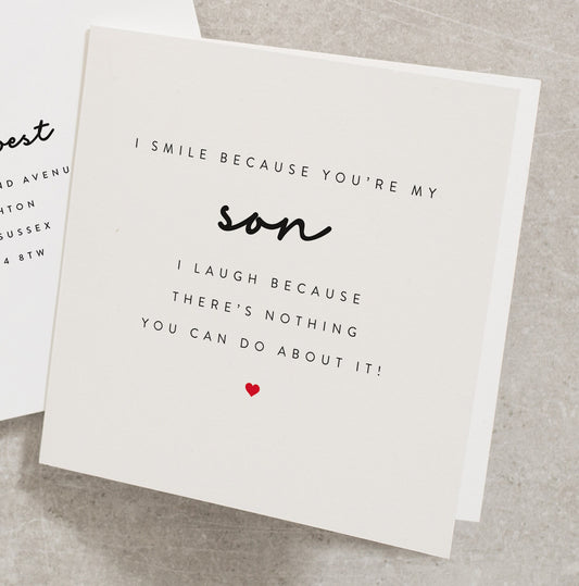 Funny Son Birthday Card, Card for Son, Son's Birthday Card, Birthday Card for Son, Special Son, Funny Son Card, Joke Son Birthday Card BC115