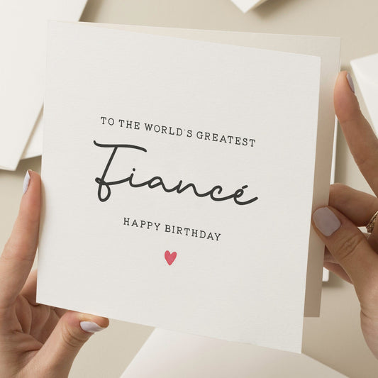 Fiancé Birthday Card, Birthday Card For World's Greatest Fiance, Partner Birthday Card, Happy Birthday Fiance Card, Romantic Card For Him