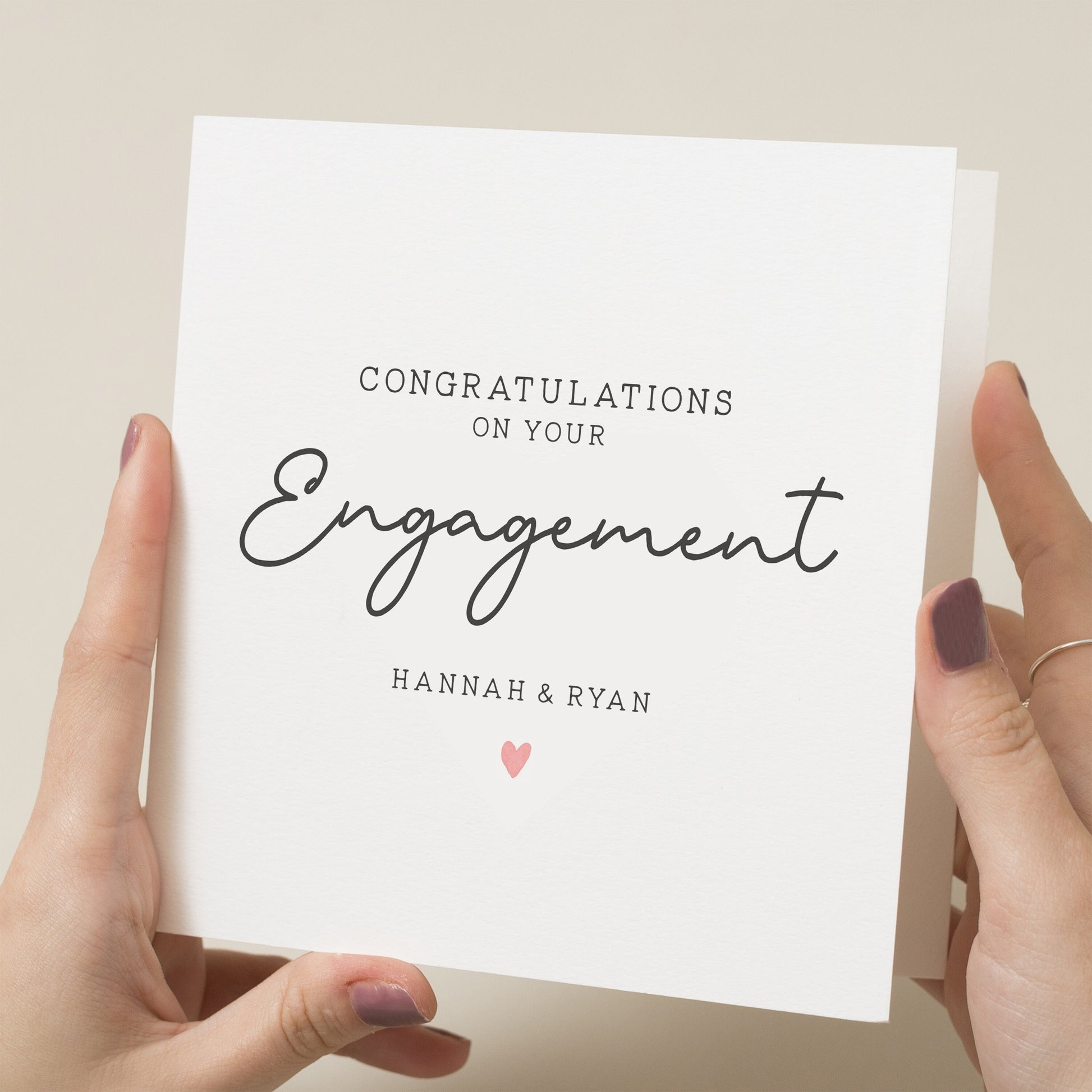 Engagement Card, Congratulations on Your Engagement Card, Simple Engagement Cards, You're Engaged Card, Happily Ever After, Friend, Family