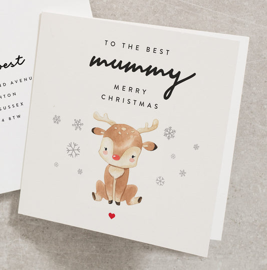 Mummy Christmas Card, Merry Christmas Card For Mummy, Christmas Card To Mummy, Cute Christmas Mummy Card CC543