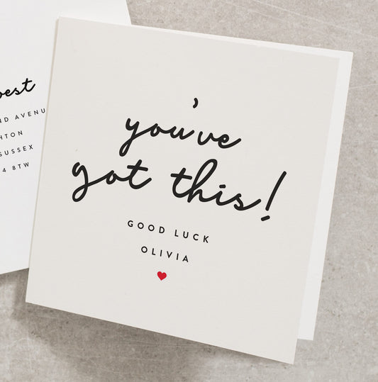 You've Got This Good Luck Card, Personalised You Can Do It Card, Good Luck On Your New Job Card, So Proud of You Good Luck Card GL003