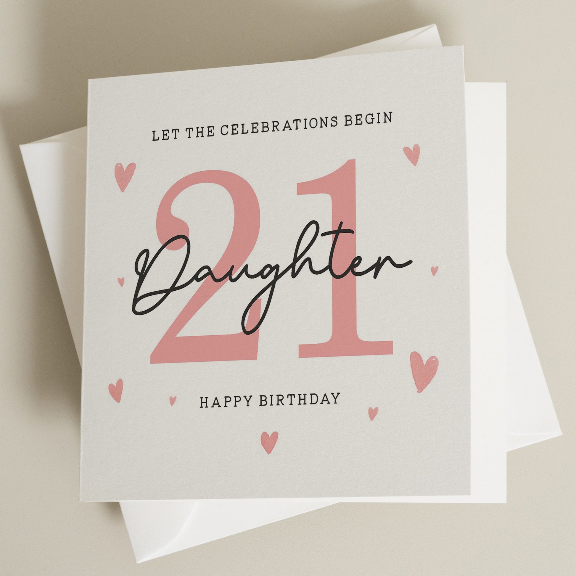 21st Birthday Daughter Card, Birthday Card For Daughter, 21st Birthday Gift For Daughter, Twenty First Card Daughter, Daughter Birthday Gift
