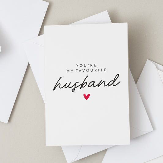 Husband Birthday Card, You're My Favourite Card For Husband, Man Birthday Card, Birthday Gift For Him, Happy Birthday Husband, Card For Him