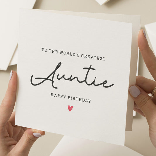 Special Birthday Card For Auntie, World's Greatest Aunty Birthday Card, Birthday Gift To Auntie, Aunt Birthday Gift, For The Best Auntie