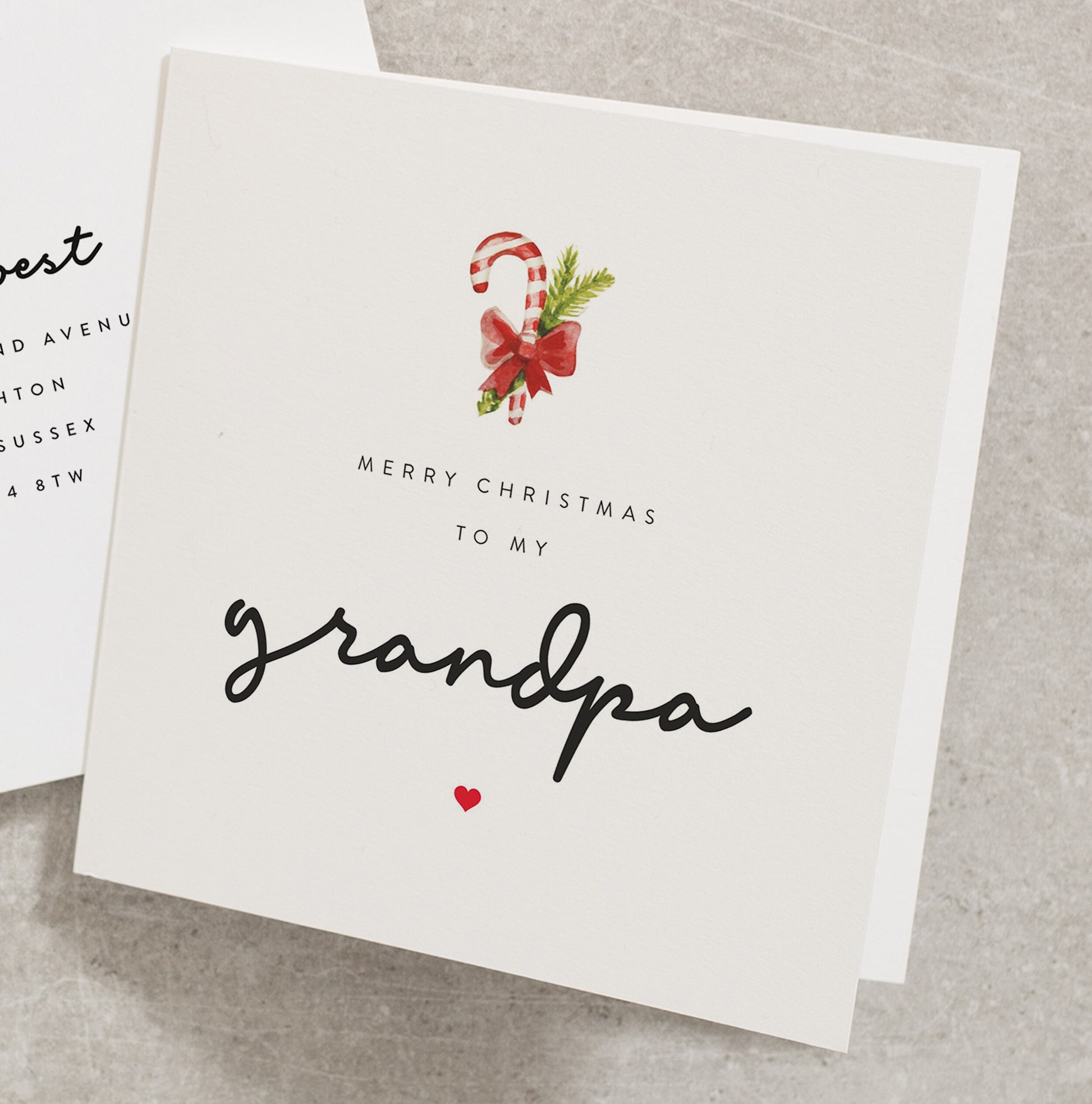 Grandpa Christmas Card, Christmas Card For Grandpa, Christmas Grandpa Card, Grandad Christmas Card CC296