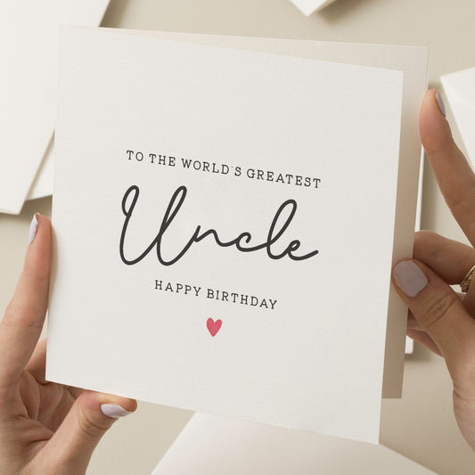 Uncle Birthday Gift, World's Greatest Uncle Birthday Card, Happy Birthday Uncle Card, Birthday Gift For Him, Birthday Gift For Uncle