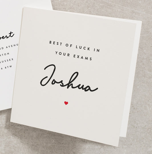 Good Luck In Your Exams Card, Personalised Best of Luck Exams Card, You've Got This Good Luck Card, So Proud of You Good Luck Card EC002