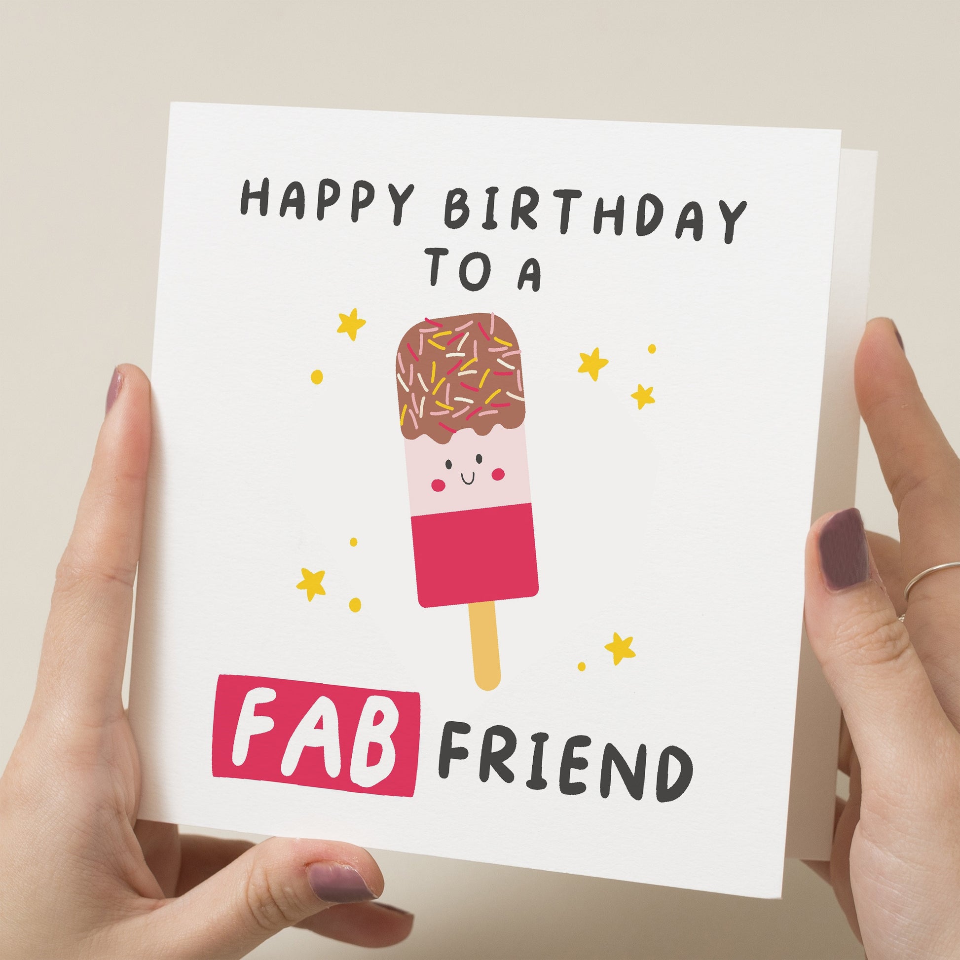 Friend Birthday Card, Happy Birthday Friend Card, Fab Birthday Gift For Her, For Him, Birthday Card For Friend, Gift For Friend