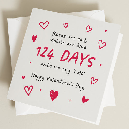 Days Together Valentines Day Card, Personalised Cute Valentines Day Card, Anniversary Valentines Day Card, Valentine's Gift, Be My Valentine