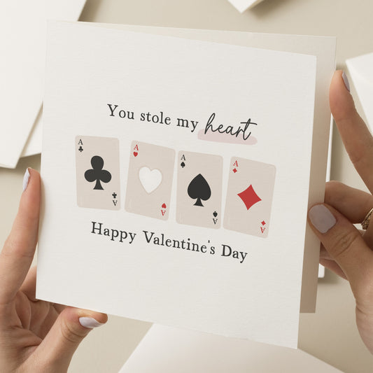 You Stole My Heart, Valentines Day Card Boyfriend, Husband Valentines Day, Valentines Gift, Valentine's Card For Him Or Her, Gift For Wife