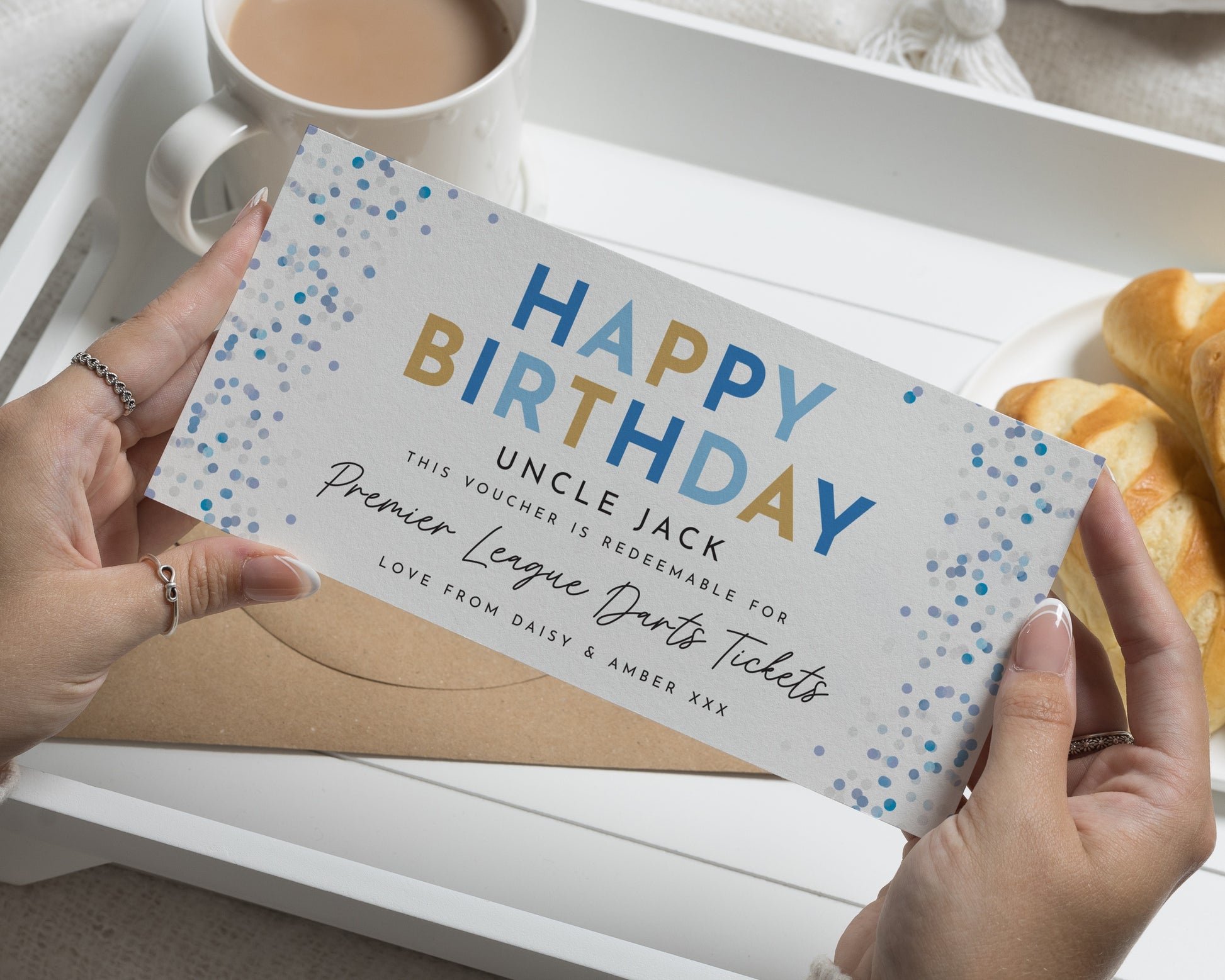 Personalised Birthday Gift Voucher for Him, Custom Birthday Voucher, Premier League Tickets Gift