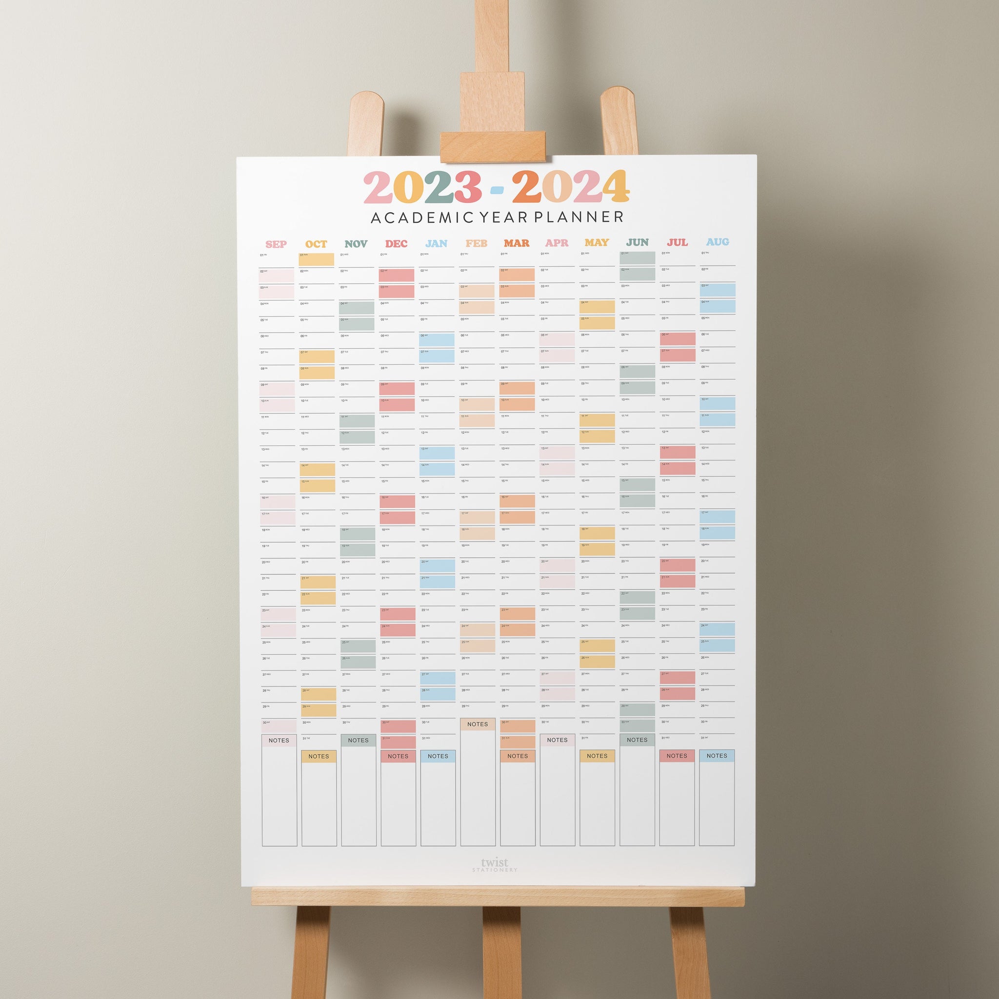 Large Planner For School 2023/24, Academic Wall Planner, Study Planner, Academic Planner For Students, Student Planner, Diary For Student