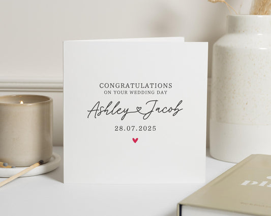 Wedding Card, Congratulations Wedding Card, Personalised Wedding Card, Wedding Day Card, Wedding Card for Couple, Custom Wedding Card