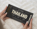 Personalised Holiday Reveal Ticket, Scratch To Reveal Gift Voucher, Thailand Trip, Anniversary Gift, Gold Foil, Custom Travel Voucher