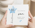 16th Birthday Card for Son, Son 16th Birthday Card, Happy 16th Birthday Card, Personalised Birthday Card for Boy, Age 16 Card