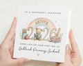 First Day at School Card, Good Luck Card for Grandson, Personalised School Card for Boy, Back to School Card, Grandson 1st Day Card