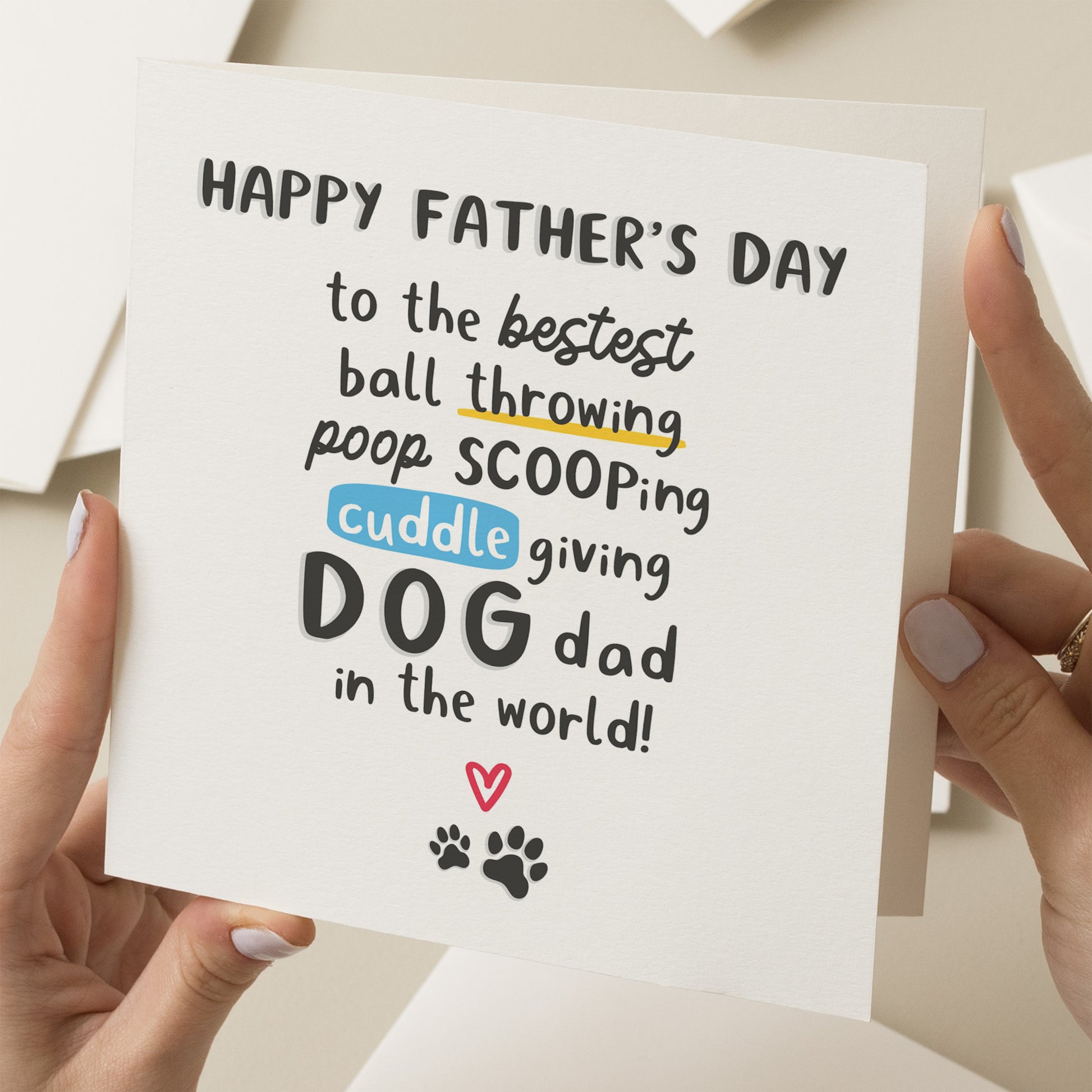 Fathers Day Card From The Dog, Dog Dad Card For Him, Happy Fathers Day, To The Best Dog Dad, Dog Parent Card, Dog Dad Card, Gift From Dog