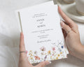 Wildflower Wedding Invitations, Watercolour Floral Wedding Invite, Botanical Garden Wedding Stationery, Personalised Invitation Suite