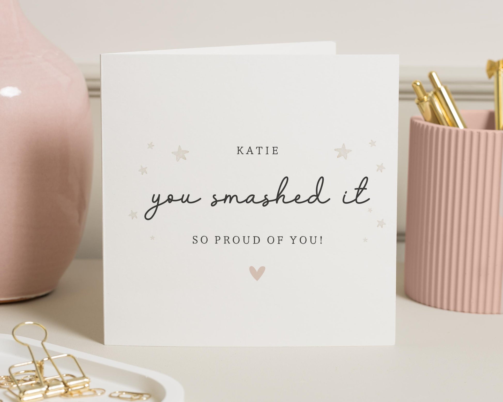 You Smashed It Card, Personalised Congratulations Card, Well Done Card, Exam Card, Graduation Card, Card for Friend, Card for Her
