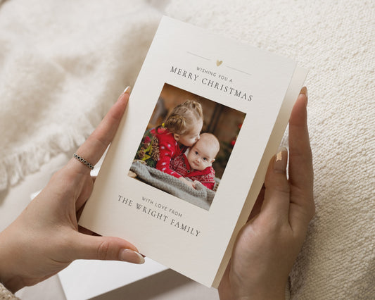 Personalised Photo Christmas Card, Family Christmas Card, Pack of Christmas Cards, Pack of 10, 20, 50 or 100, Custom Christmas Card