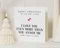 Christmas Card for Partner, Funny Christmas Card, I Love You Card, Christmas Card for Husband, Wife, Boyfriend, Girlfriend, Romantic Card