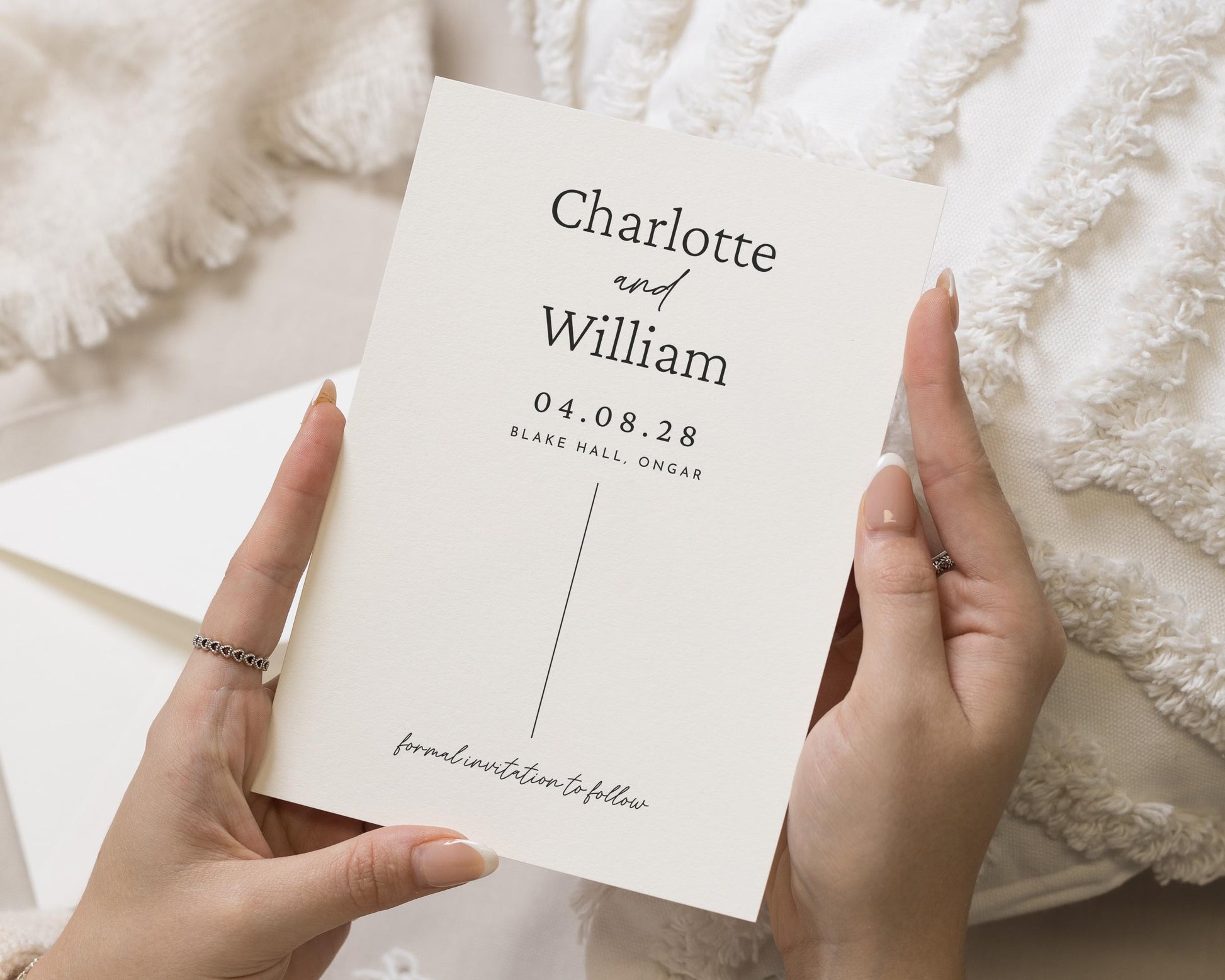Personalised Save the Date Card, Wedding Save the Date Card, Minimal Save the Date, Simple Save the Date, Custom Wedding Save the Date Card